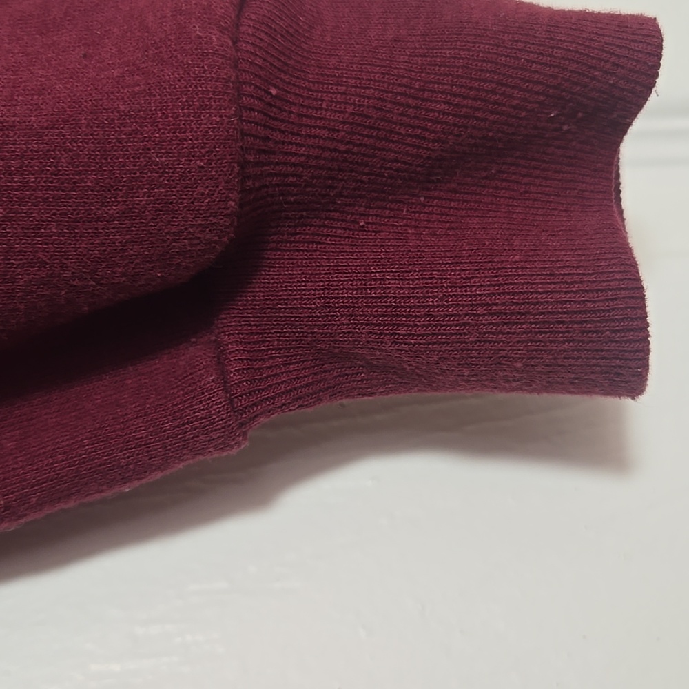 Hanes EcoSmart Maroon Crewneck Sweatshirt Cotton Blend Unisex S - Picture 7 of 10